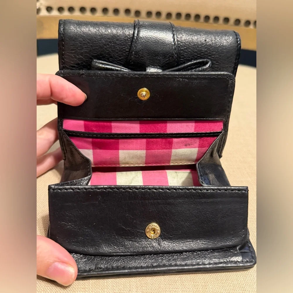 Betsey Johnson Vintage Leather Black Bow Wallet